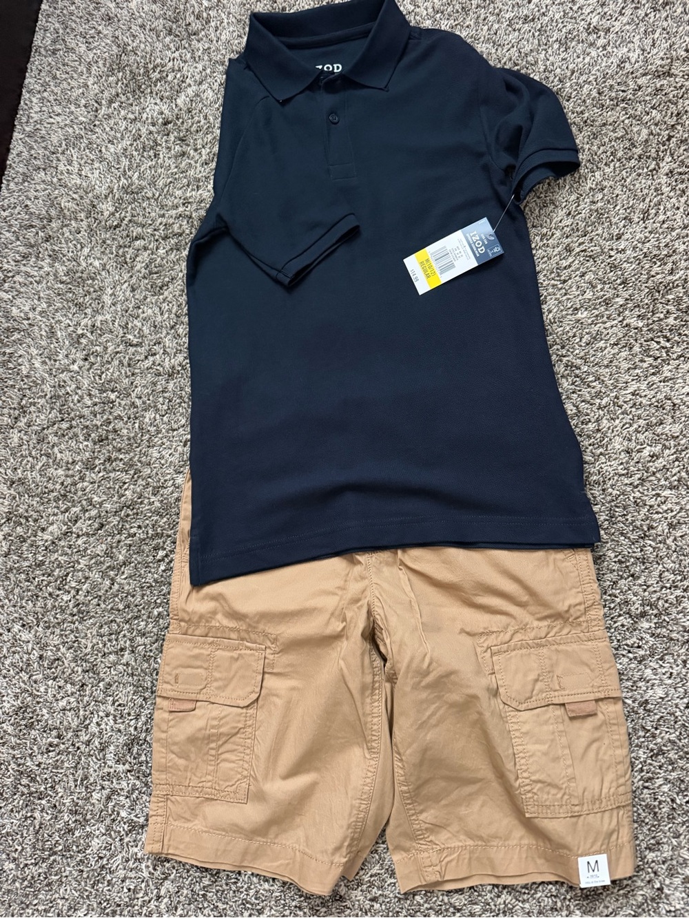 School Uniform!!! Sonoma shorts and Izod Navy Polo Shirt for 10-12 years old boy